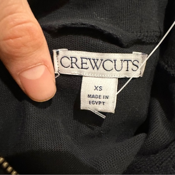 NWOT j crew black Kids' half-zip cotton pullover - Picture 2 of 3